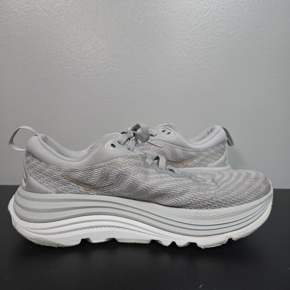 Hoka Shoes Womens Size 7B Gray Gaviota 5 Performance Running Athletic Sneakers - Picture 6 of 9